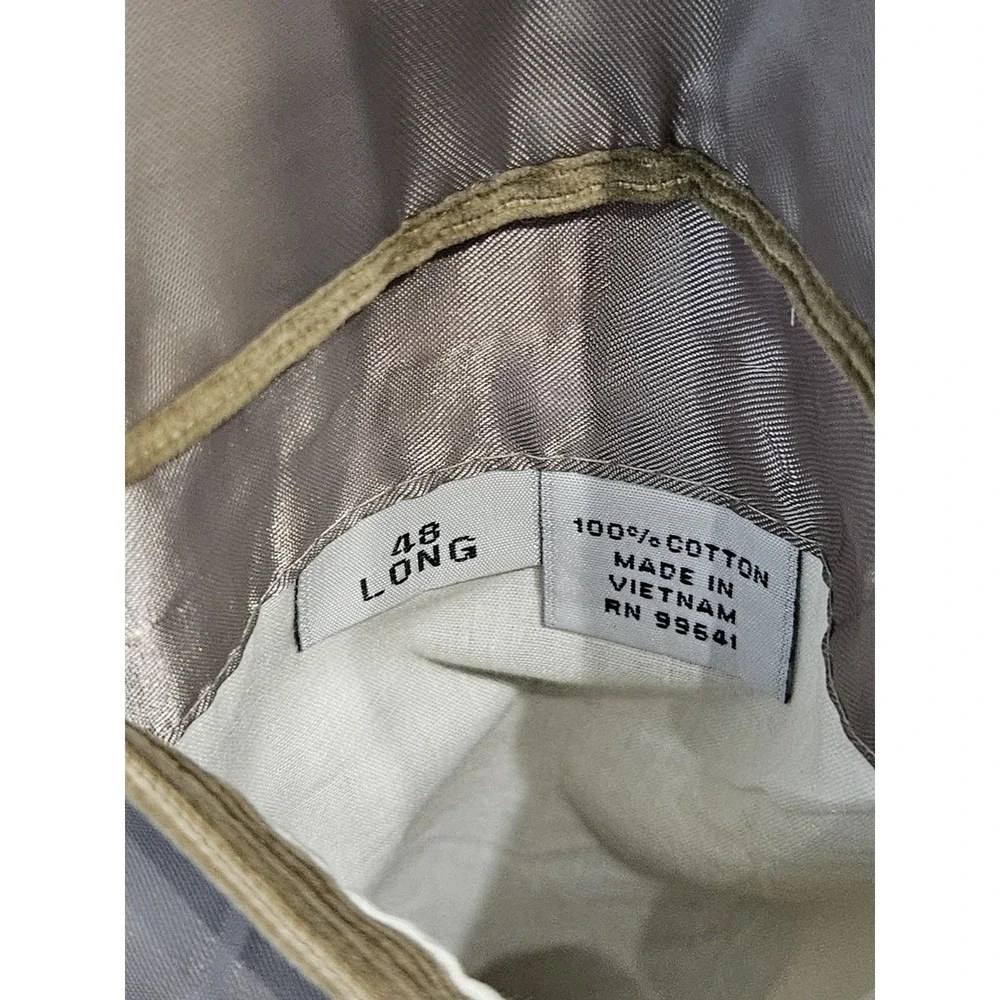 Linea Uomo 48L Tan Corduroy Blazer Sport Coat 3 Button‎ Cotton Long